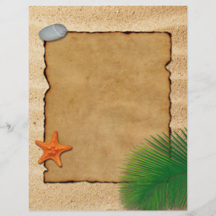 Parchemin sur le sable - Papier à lettres