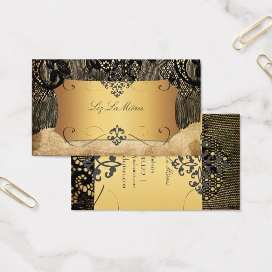 PARCHEMIN VINTAGE du NOIR LACE/FAUX de PixDezines Cartes De Visite