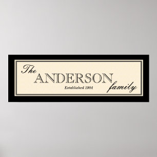 Parchment Black Border Poster