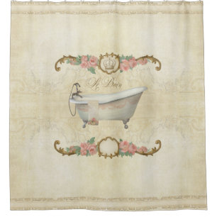 Parchment Le Bain Romantic Bath Rose Home Decor