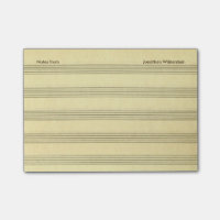 Parchment Look Music Staff Optional Text and Name