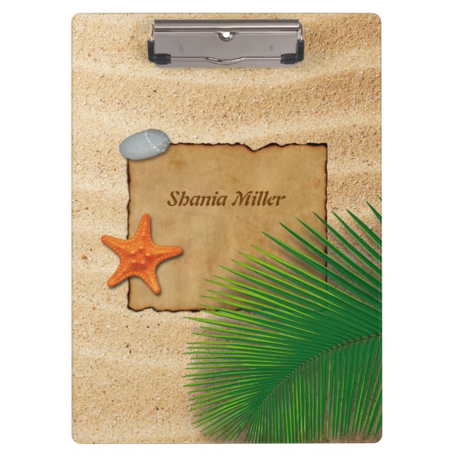 Parchment on Sand Background - Clipboard (Front)