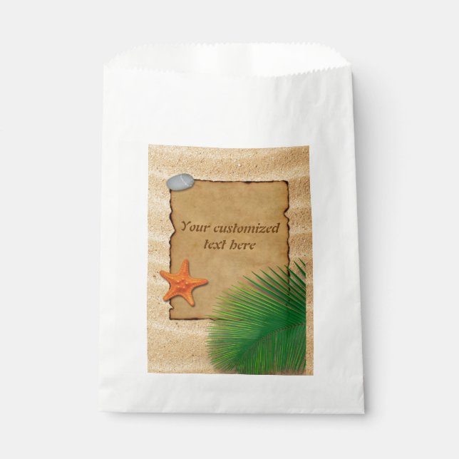 Parchment on Sand Background - Favour Bag (Front)