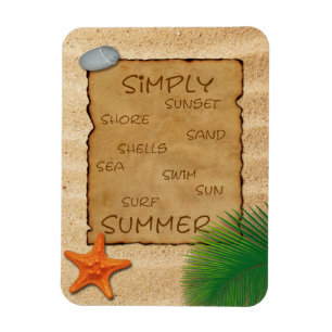 Parchment on Sand Background - Flexible Magnet