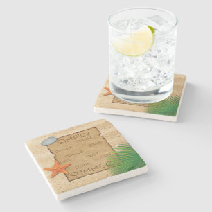 Parchment on Sand - Marble Stone Coaster
