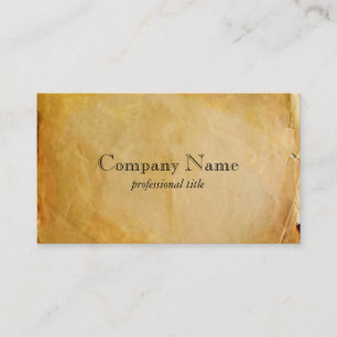Parchment Paper Business Card