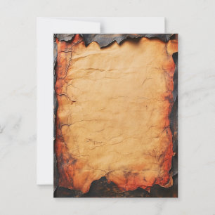 Parchment Paper with Singed Edges Postcard