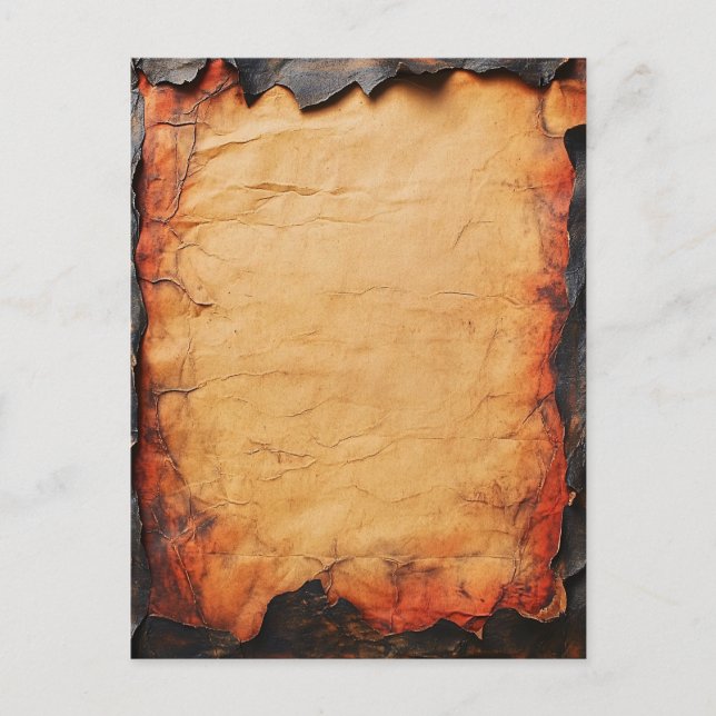 Parchment Paper with Singed Edges Postcard (Front)
