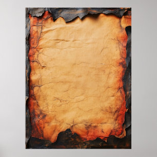 Parchment Paper with Singed Edges Poster