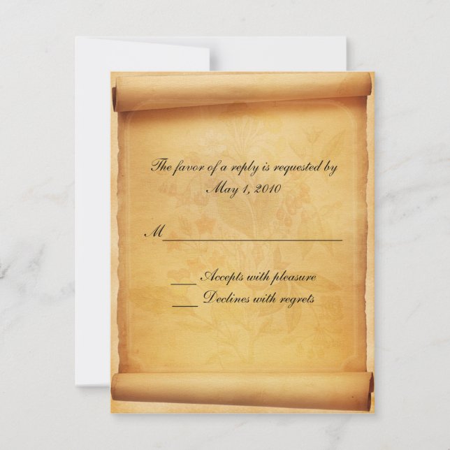 Parchment Scroll Response Card (Front)