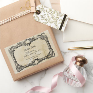 Parchment Signature Author BookPlate Template Sticker