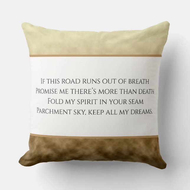 Parchment Sky Throw Pillow (Front)