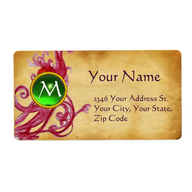 PARCHMENT SWIRL GEM MONOGRAM (Front)