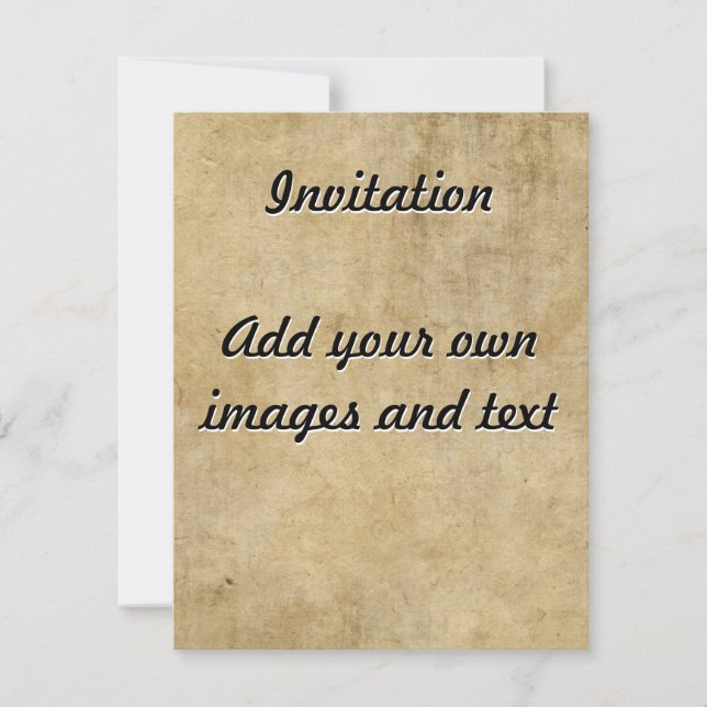 Parchment Texture Invitation (Front)