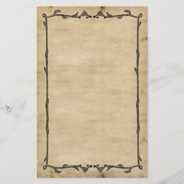 Parchment Vine Stationery (Front)