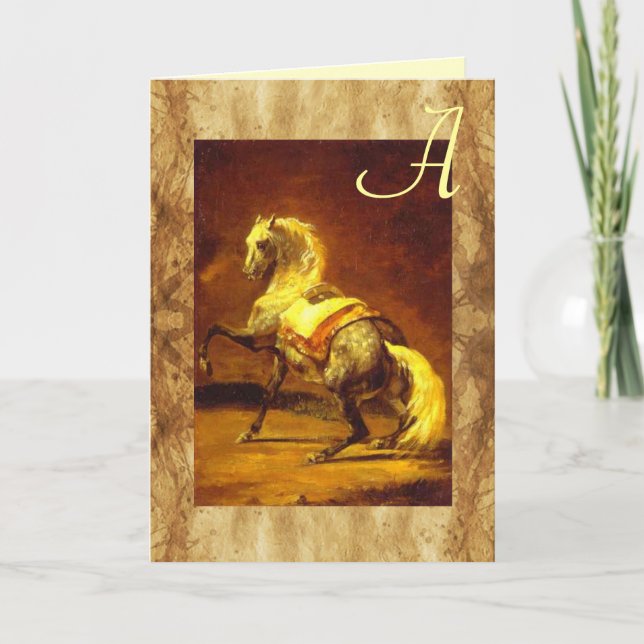 PARCHOIX DE CHEVAL GRAY REMPLI Monogramme (Devant)