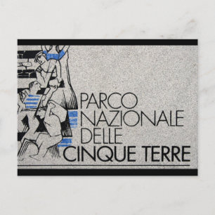 parco cinque terre italia postcard