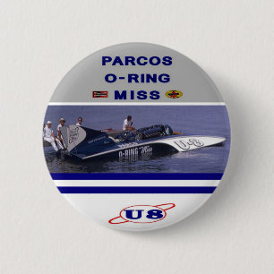 Parcos O-Ring Miss Unlimited Hydroplane 2 Inch Round Button