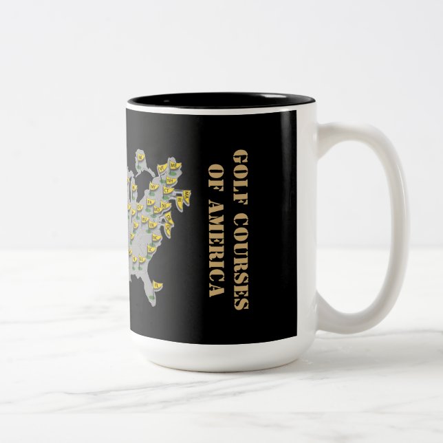 Parcours De Golf D'Amérique Carte Mug (Droit)