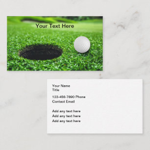 Parcours de golf Thème Carte de visite Design