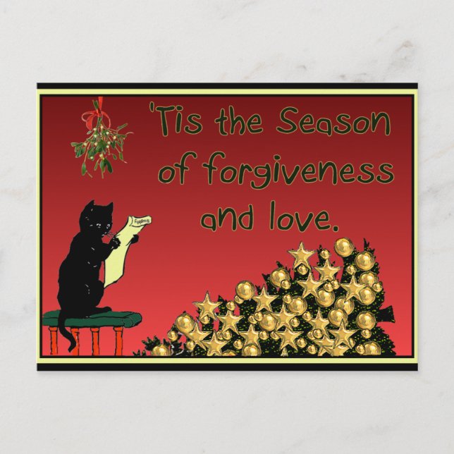 pardon et amour carte postale de Noël (Devant)