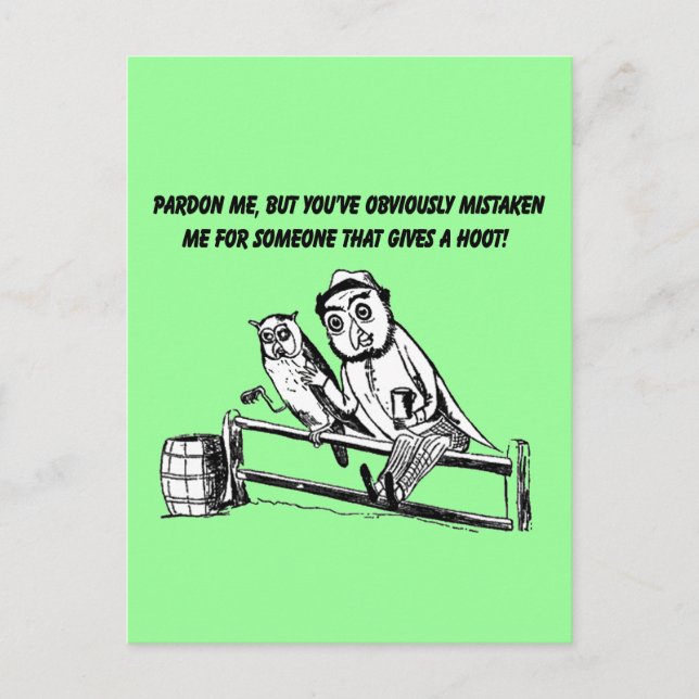 Pardon Me - Sarcastic Humour Postcard (Front)