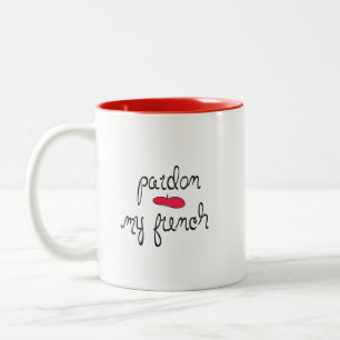 Pardon My French with Beret Two-Tone Coffee Mug