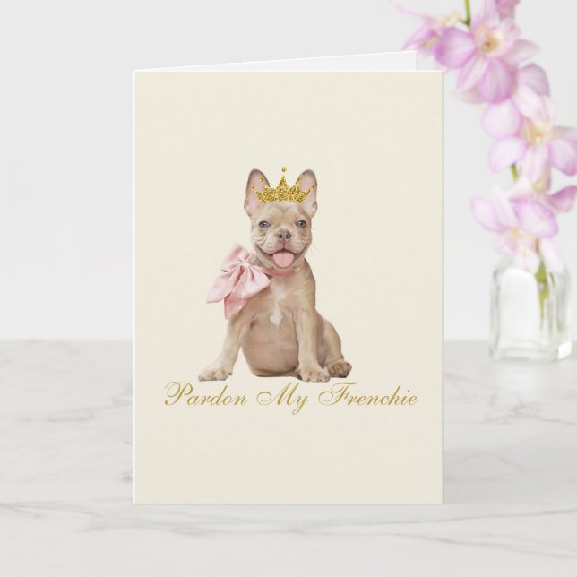 Pardon My Frenchie Card (Orchid)