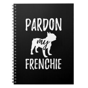 Pardon My Frenchie French Bulldog Hooded Sweater Notebook