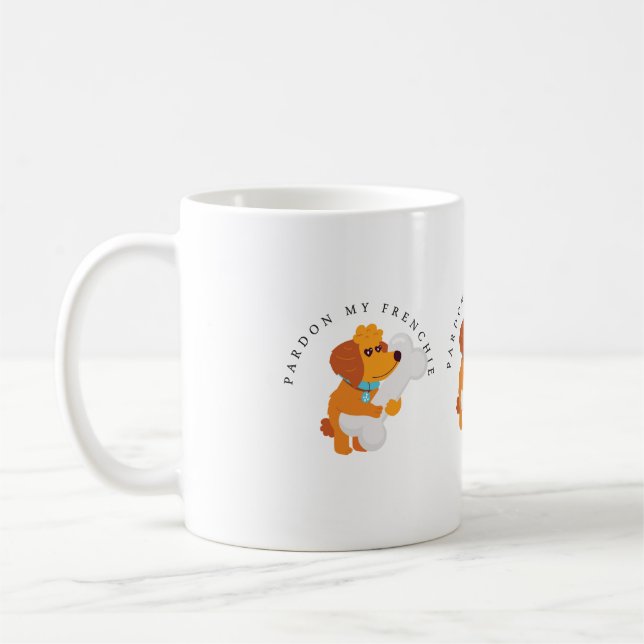 Pardon My Frenchie Funny dog Coffee Mug (Left)