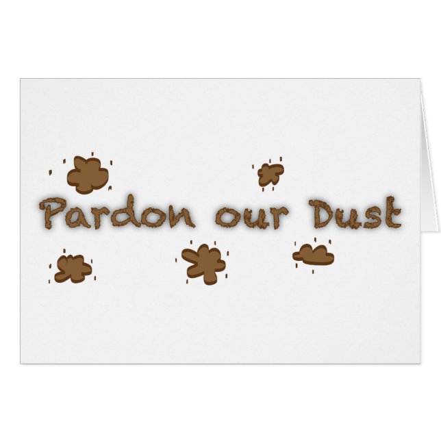 Pardonnez notre carte poussière (Devant horizontal)