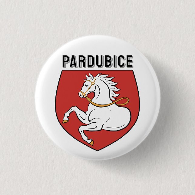 Pardubice coat of arms, Czech Republic 1 Inch Round Button (Front)