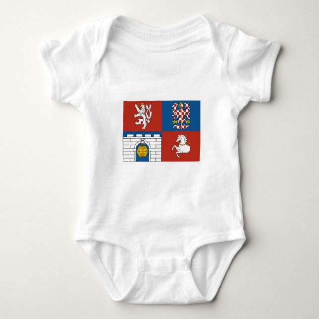 Pardubice Flag Baby Bodysuit (Front)