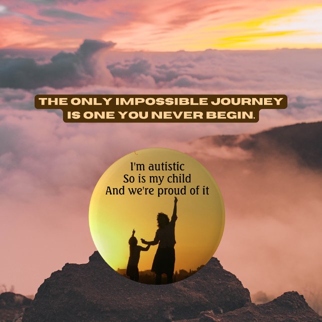Parent and Child Autism Awareness Button (Creator Uploaded)