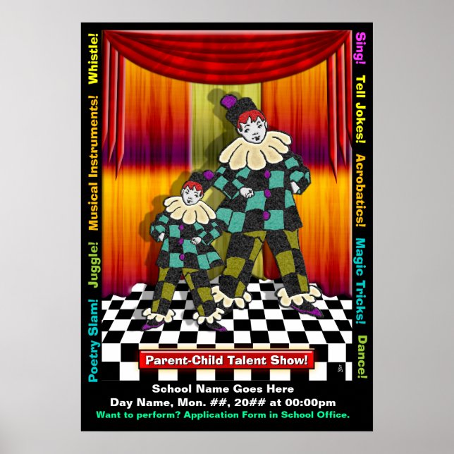 Parent-Child Talent Show Poster (Front)