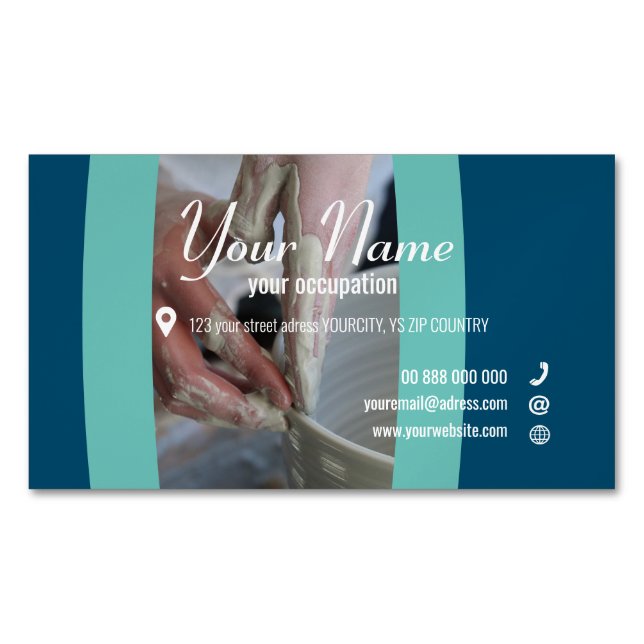 PARENTHESE ARTISAN Collection Business Card Magnet (Front)