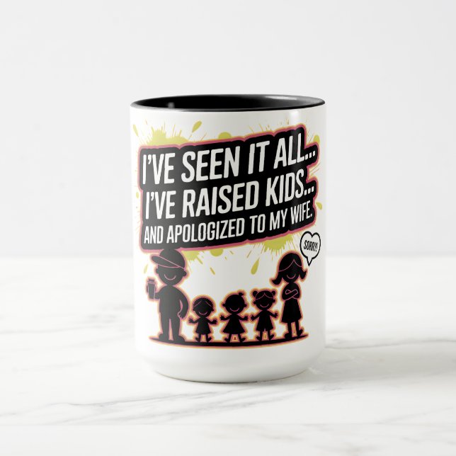 Parenting. Coffee. Apologies. Dad Life On! ☕👨‍👧‍ Mug (Center)