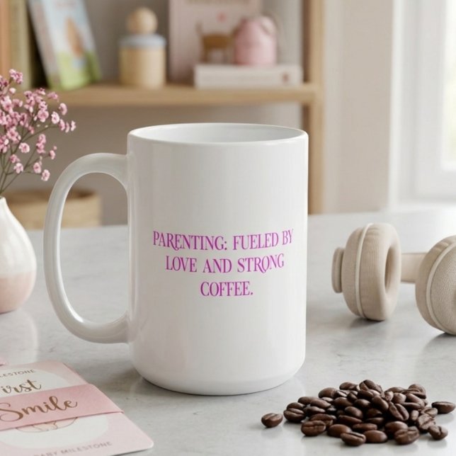 Parenting Coffee Love Typography Mug (Creator Uploaded)