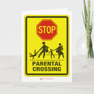 Parenting Crossing Holiday Greeting Card