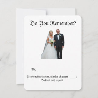 Parents' 25th Wedding Couple Photo Surprise RSVP Card