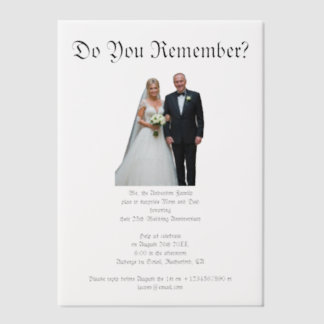Parents' 25th Wedding Couple Photo Surprise Vellum Invitations