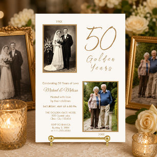 Parents 50th Anniversary Photo Invite