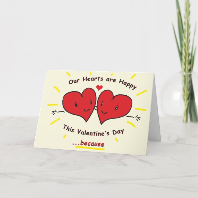 Parents à la fille Carte Saint Valentin (Devant)