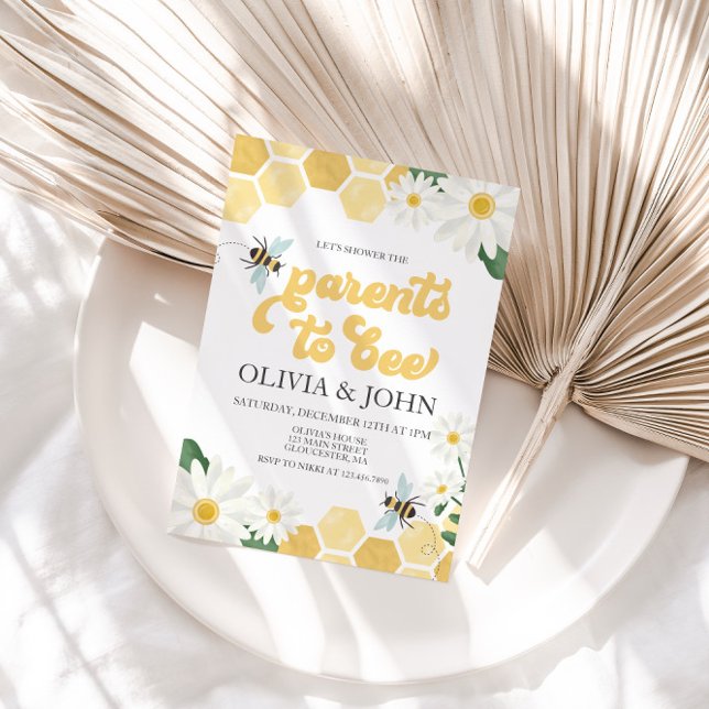 Parents d'abeilles Baby shower bourdon Invitation (Créateur téléchargé)
