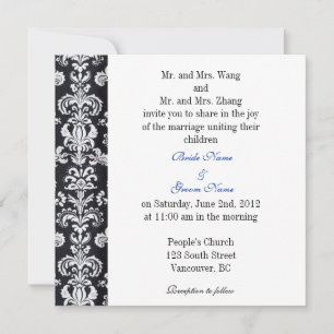 Parents de mariée et de chambre, faire-part de mar