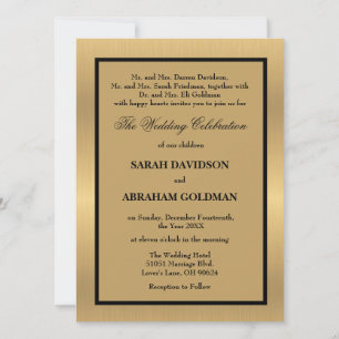 Parents divorcés classiques Invitations de mariage