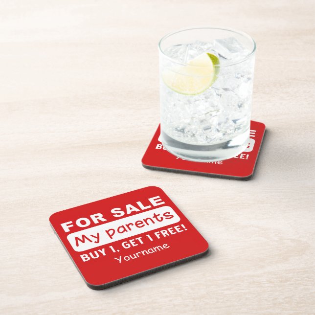 PARENTS FOR SALE custom coasters (Right Side)