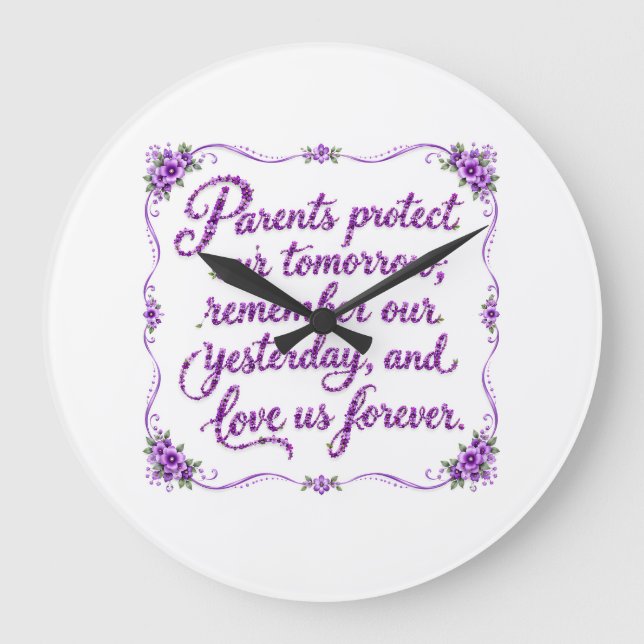 Parents gift  large clock (Front)