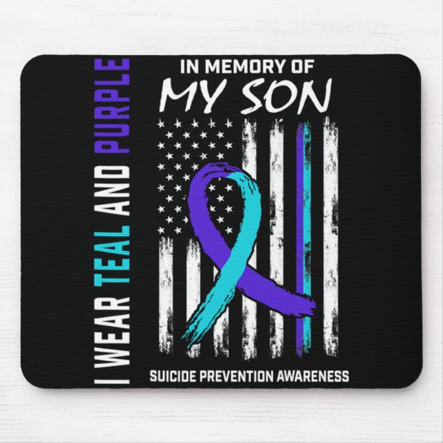 Parents In Memory Of Son Suicide Awareness Prevent Mouse Pad (Front)