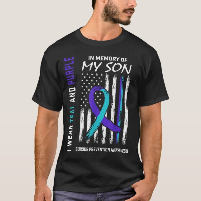 Parents In Memory Of Son Suicide Awareness Prevent T-Shirt (Front)